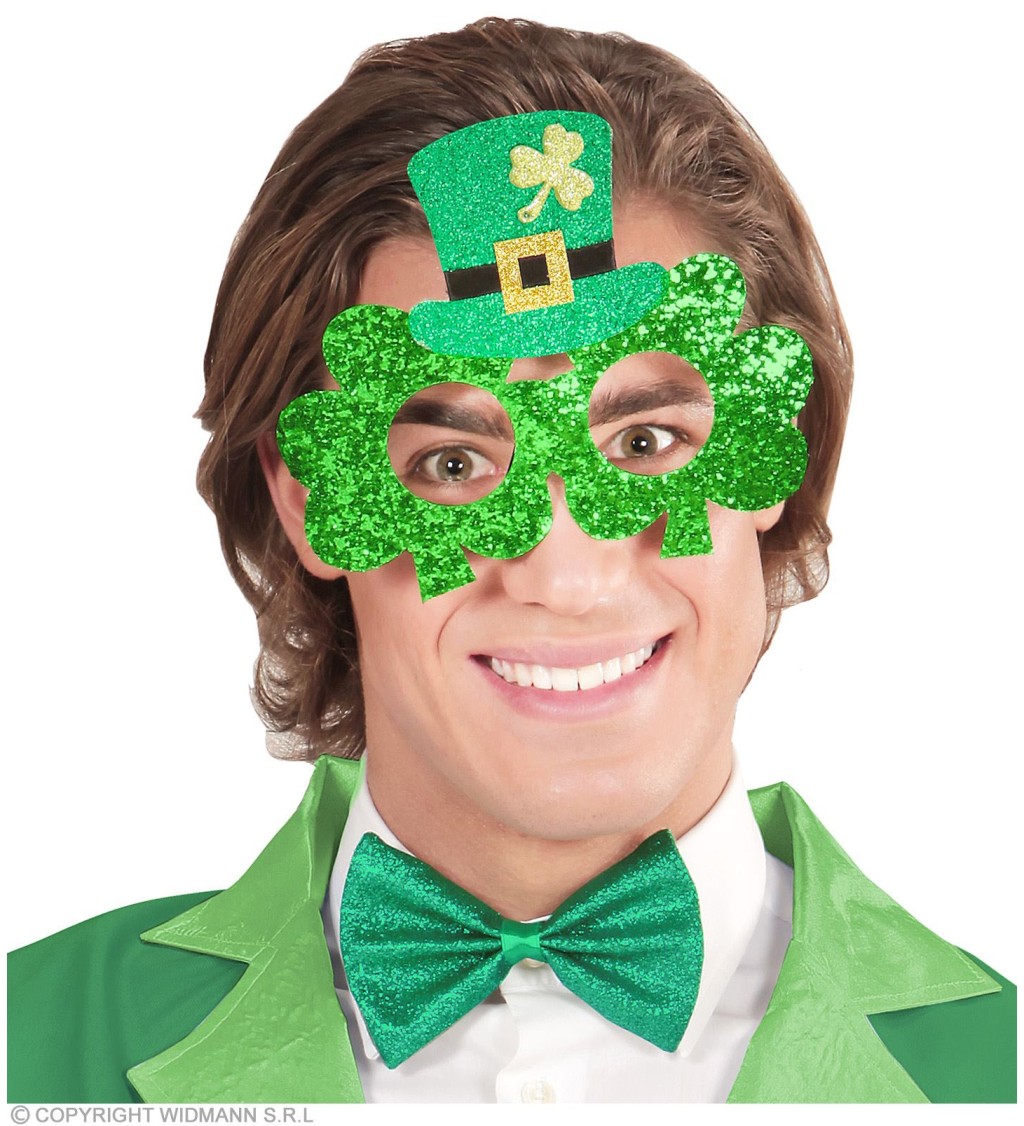 Zelené brýle s kloboučkem St. Patrick