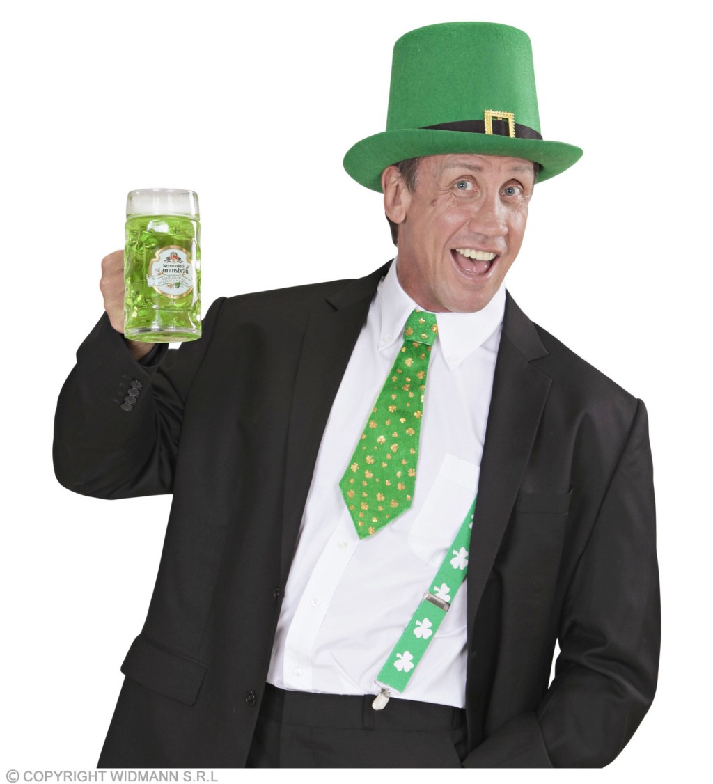 Zelená mini kravata St. Patrick