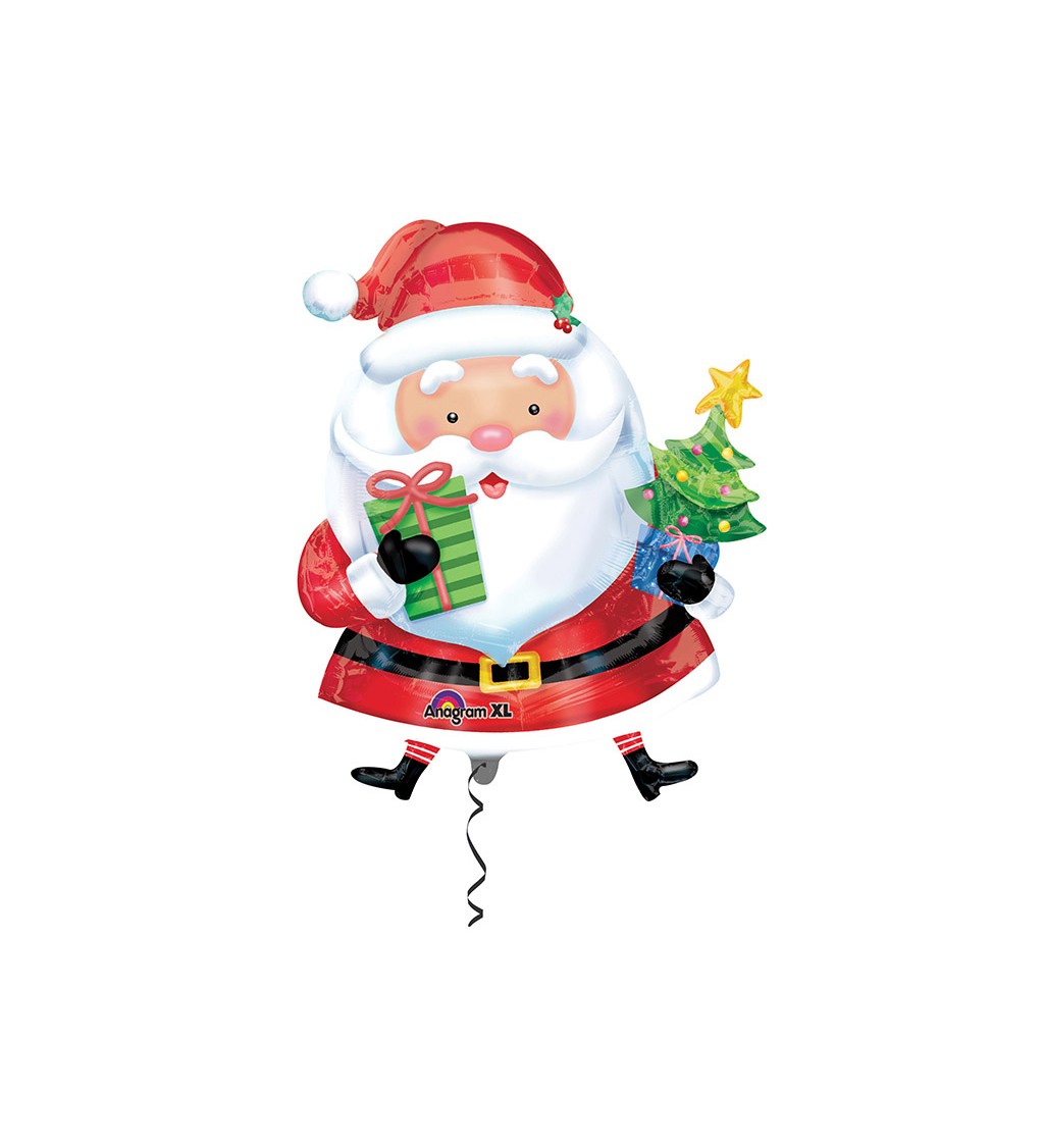 Fóliový balónek Santa a stromeček