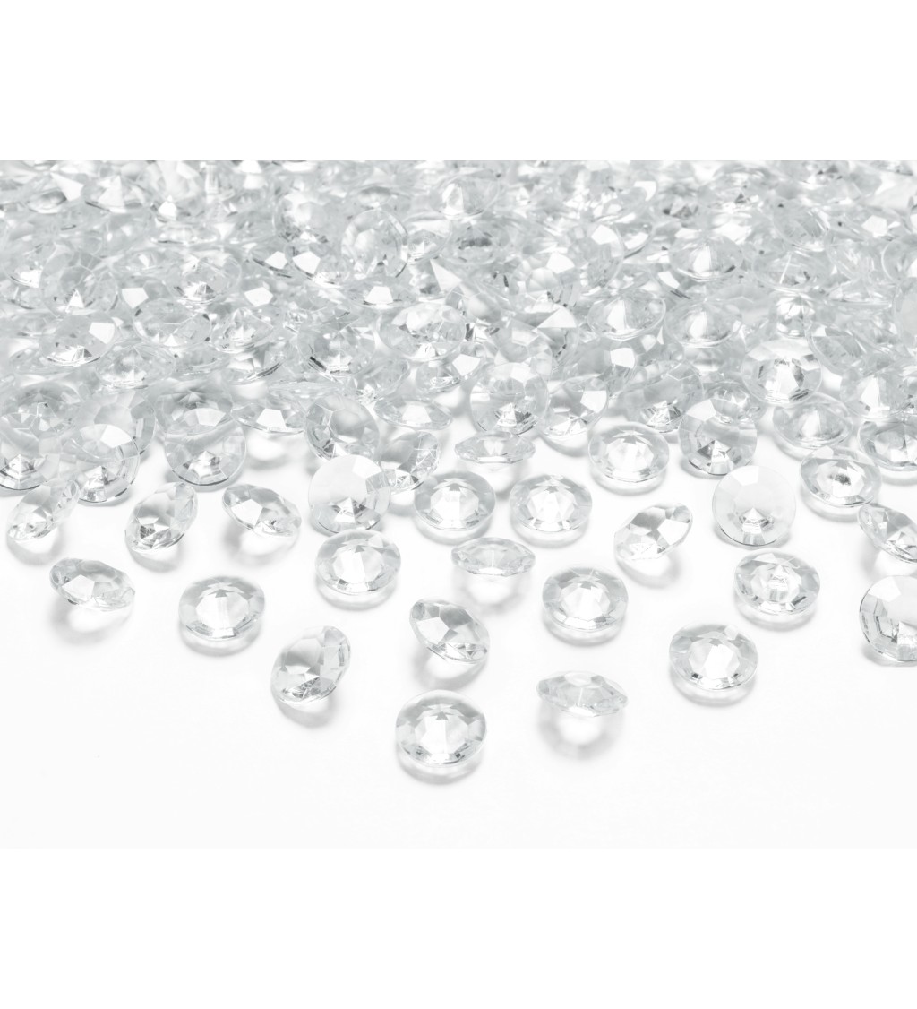 Diamantové konfety - průhledná