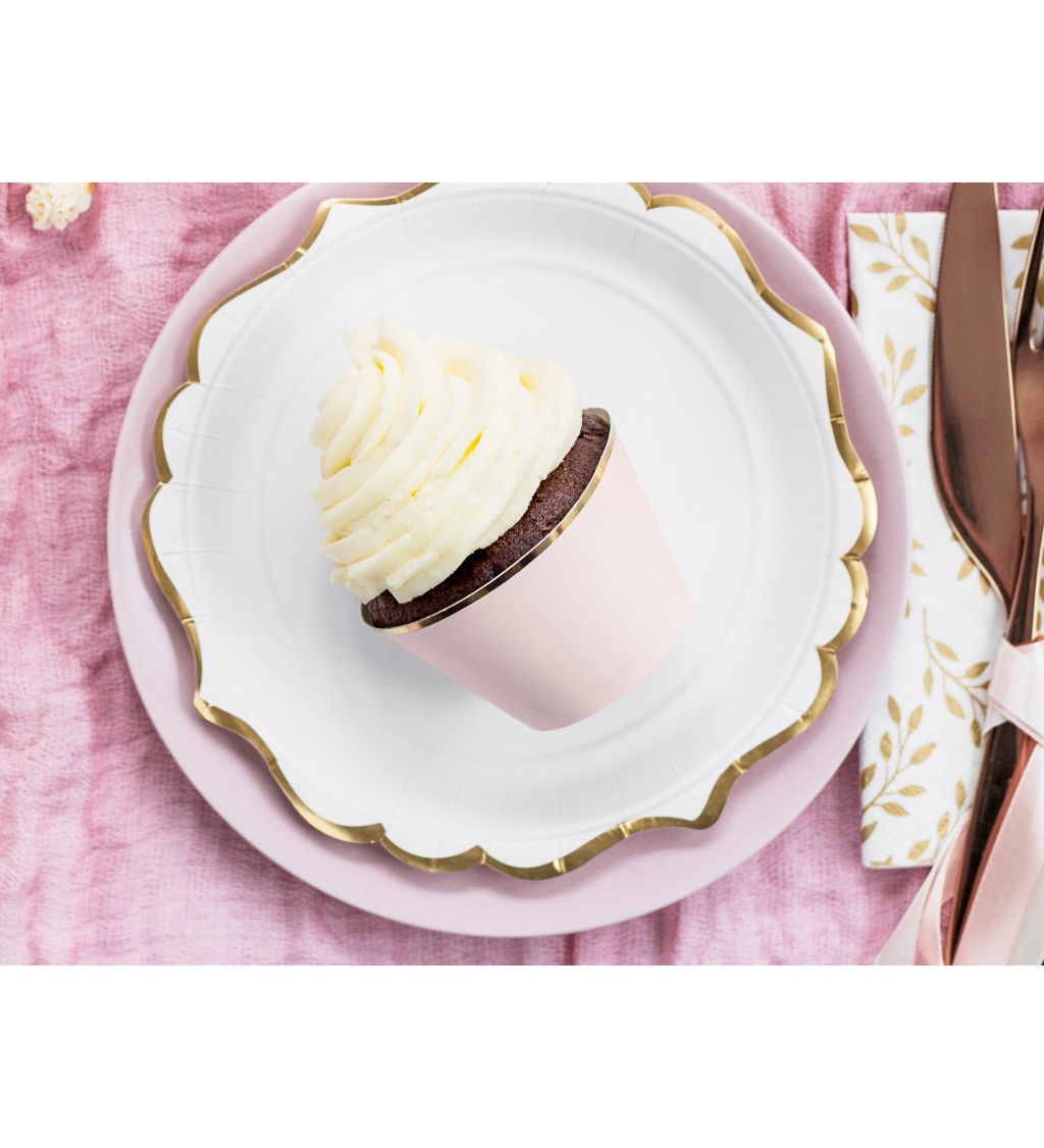 Růžovo-zlatý cupcake sada