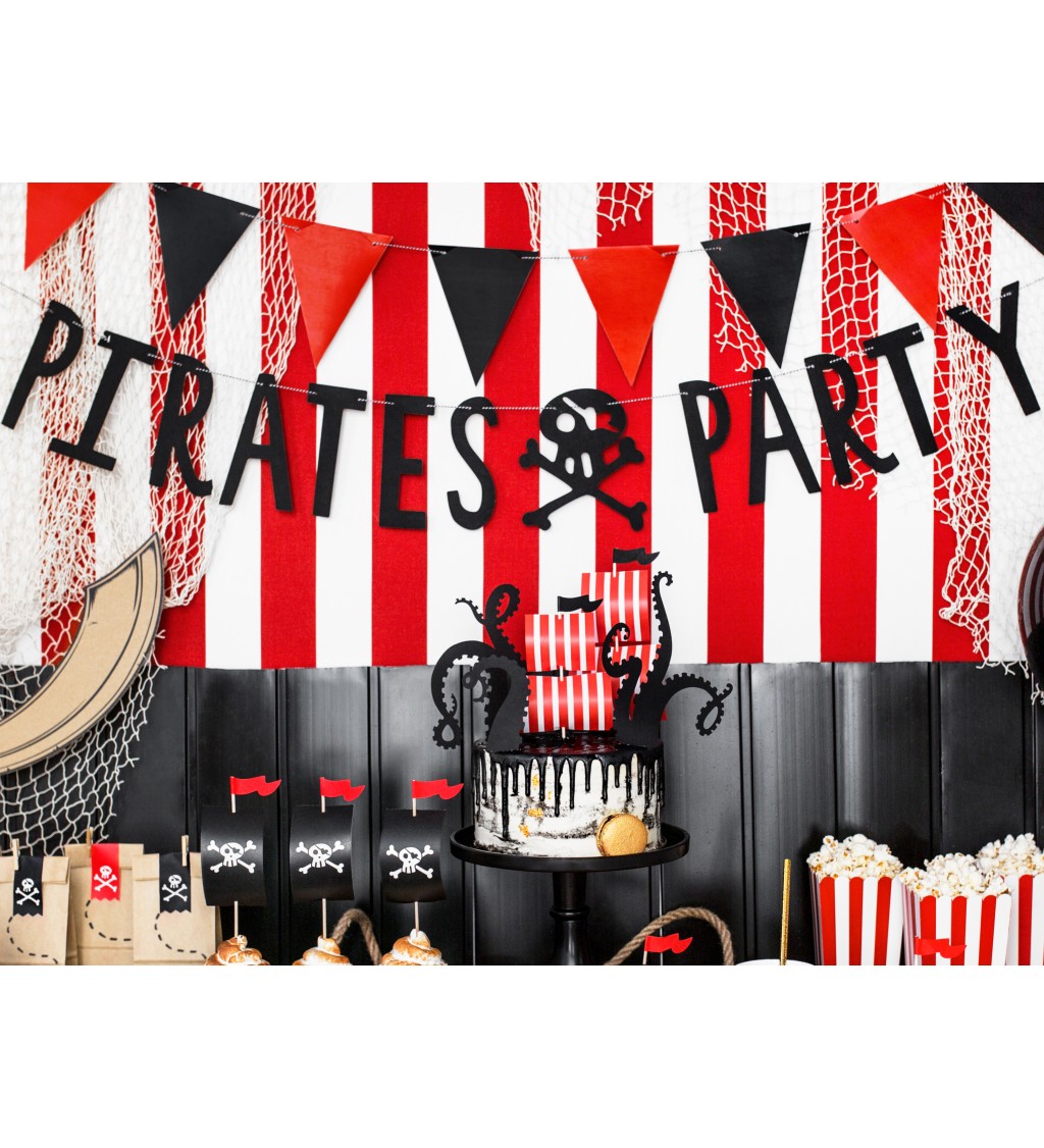 Girlanda - Pirates Party, černá