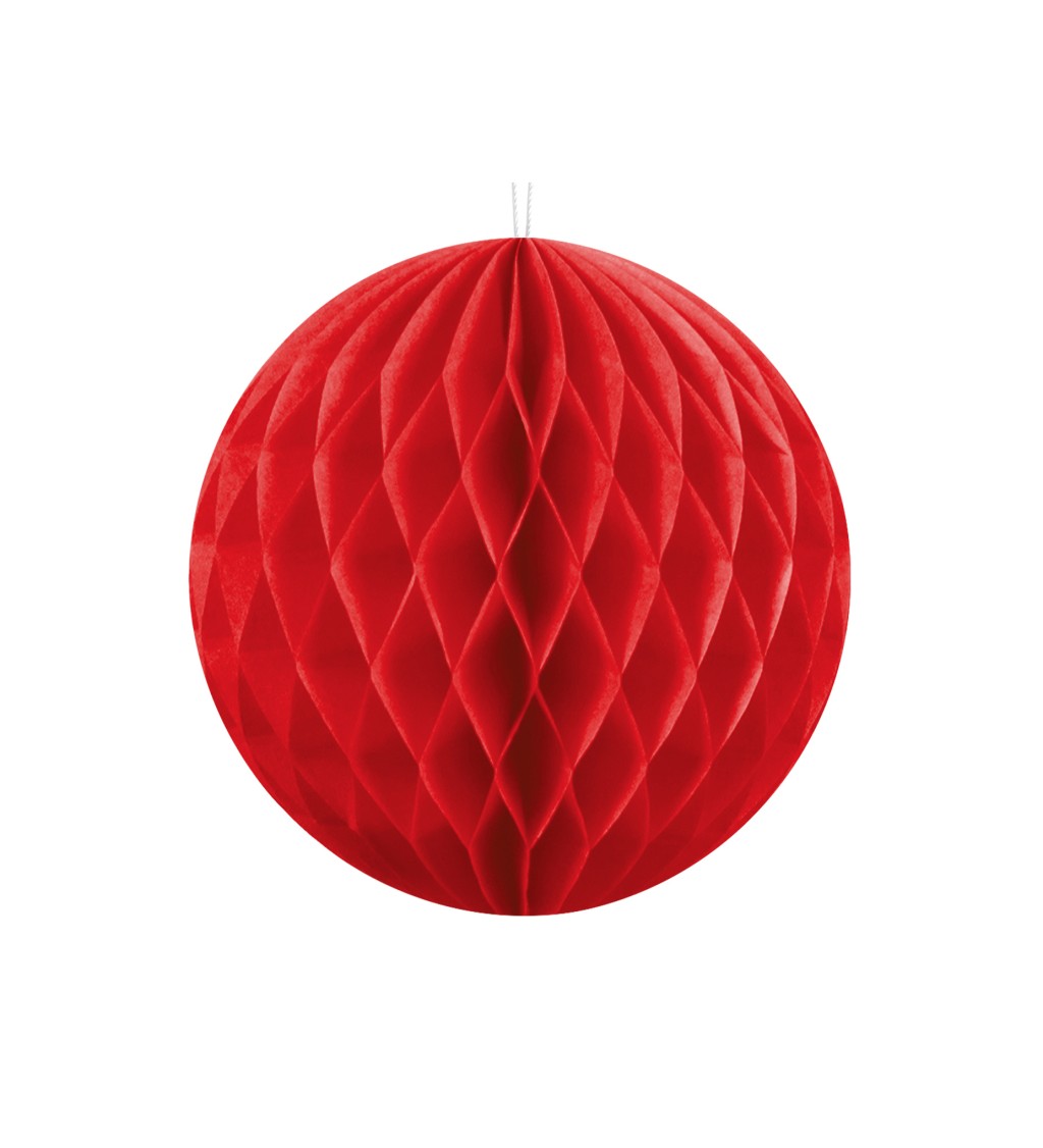 Dekorační koule - červená, 10 cm