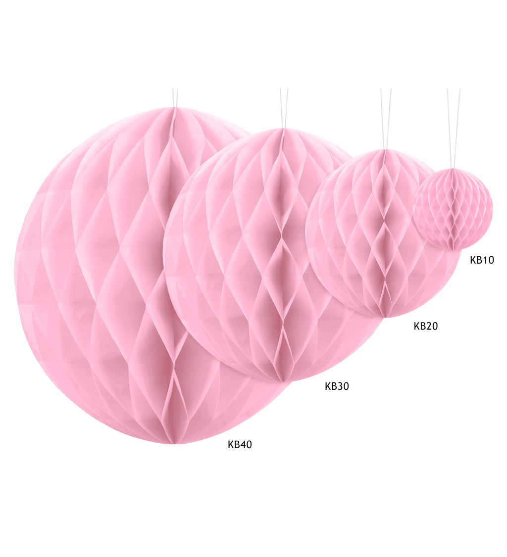 Dekorační koule - světle růžová, 20 cm