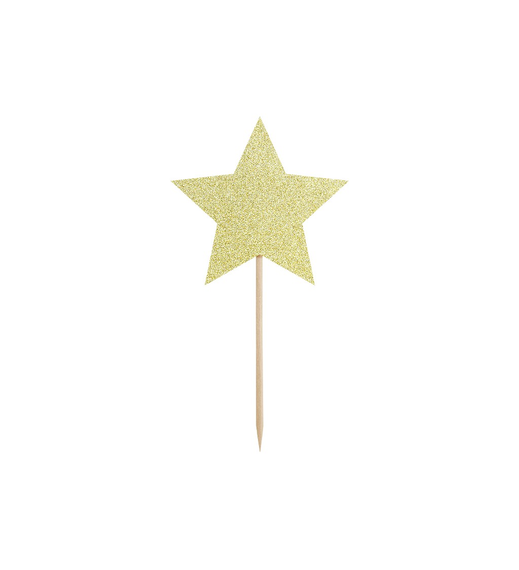 Zapichovátko - zlaté hvězdy (6 ks)