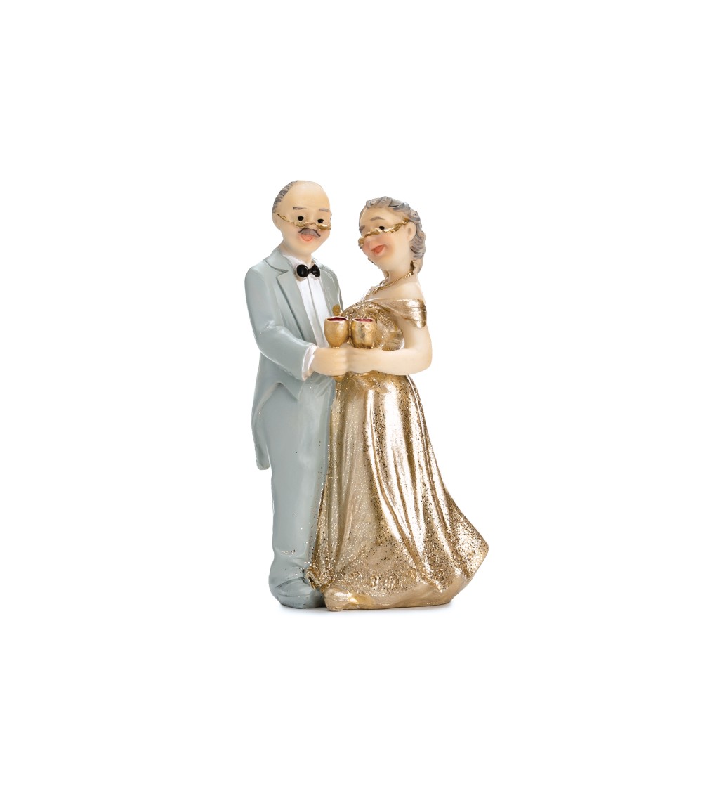 Dortová svatební dekorace - zlatá svatba