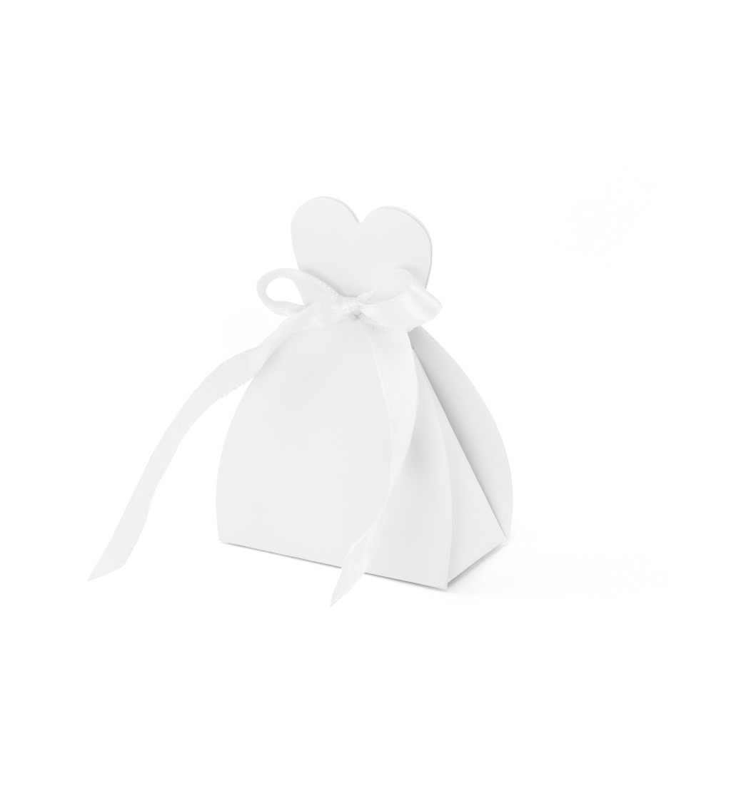 Dárková krabička ve tvaru Svatebních šat (10 ks)