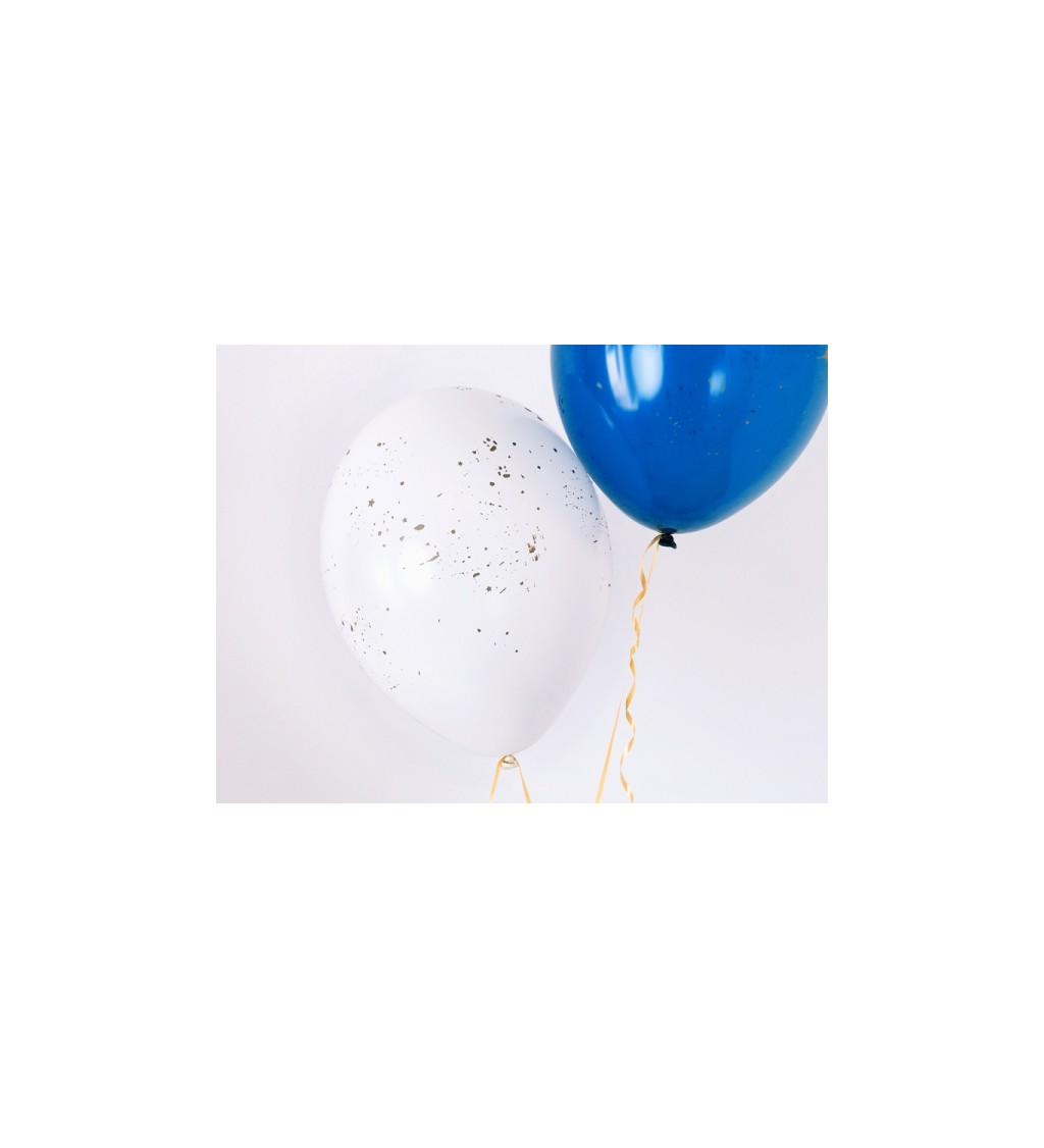 Balónek - skvrny, bílý (6ks)