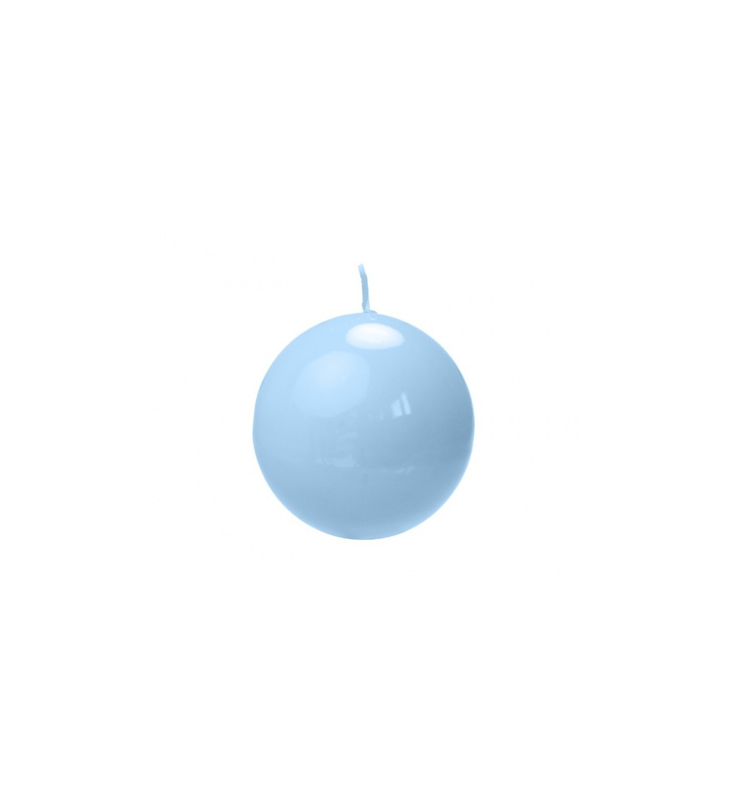 Kulatá svíčka - světle modrá, 6 cm