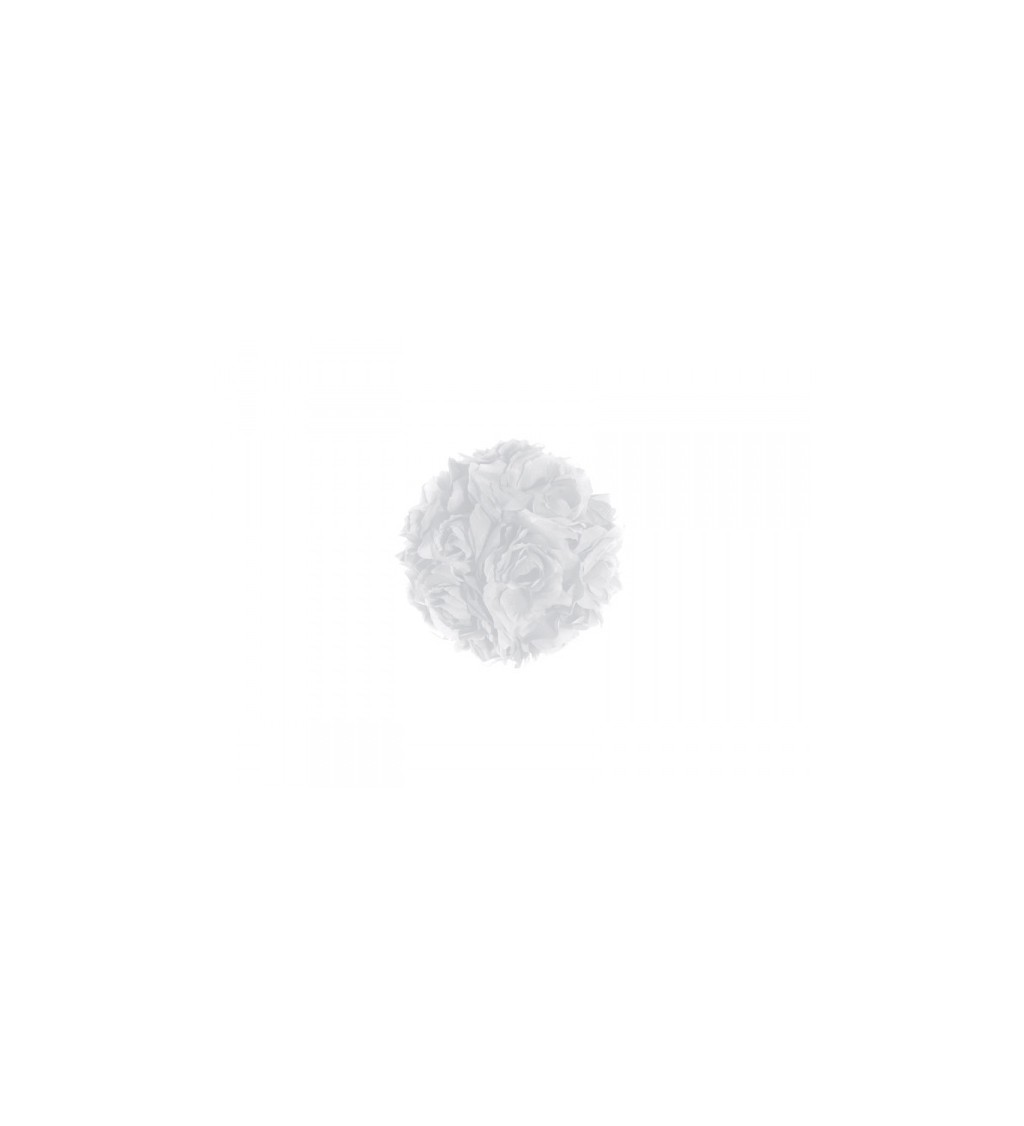 Bílá koule z květin