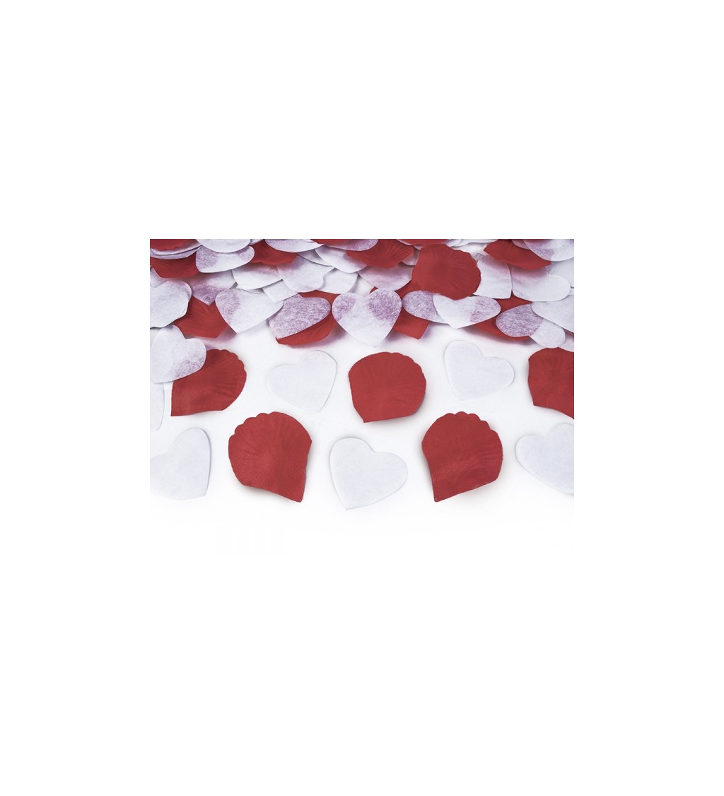 Granát s konfetami - srdíčka, plátky růží II
