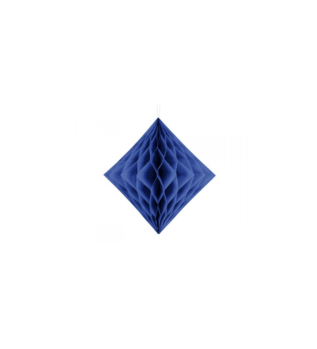 Papírový diamant - tmavě modrá, 20 cm