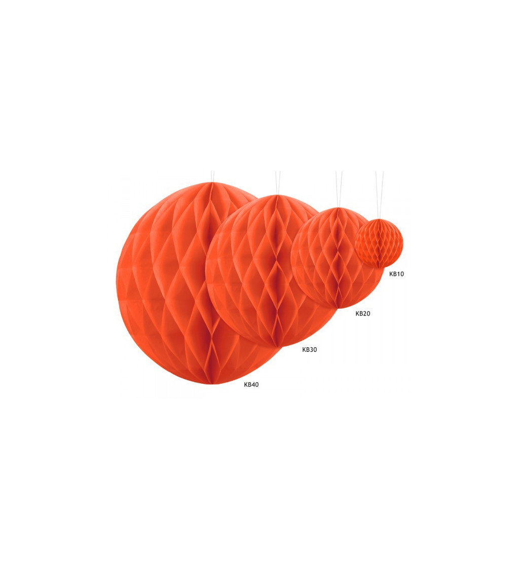 Dekorační koule - oranžová, 10 cm