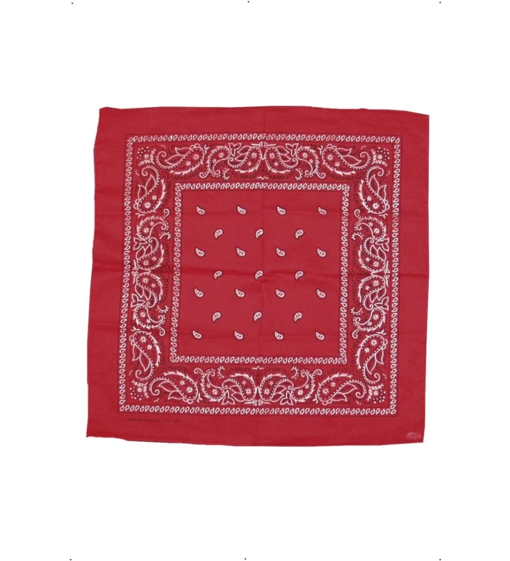 Kovbojský šátek na krk - červený