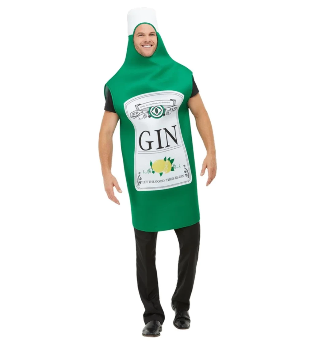 Kostým lahve ginu (zelená)