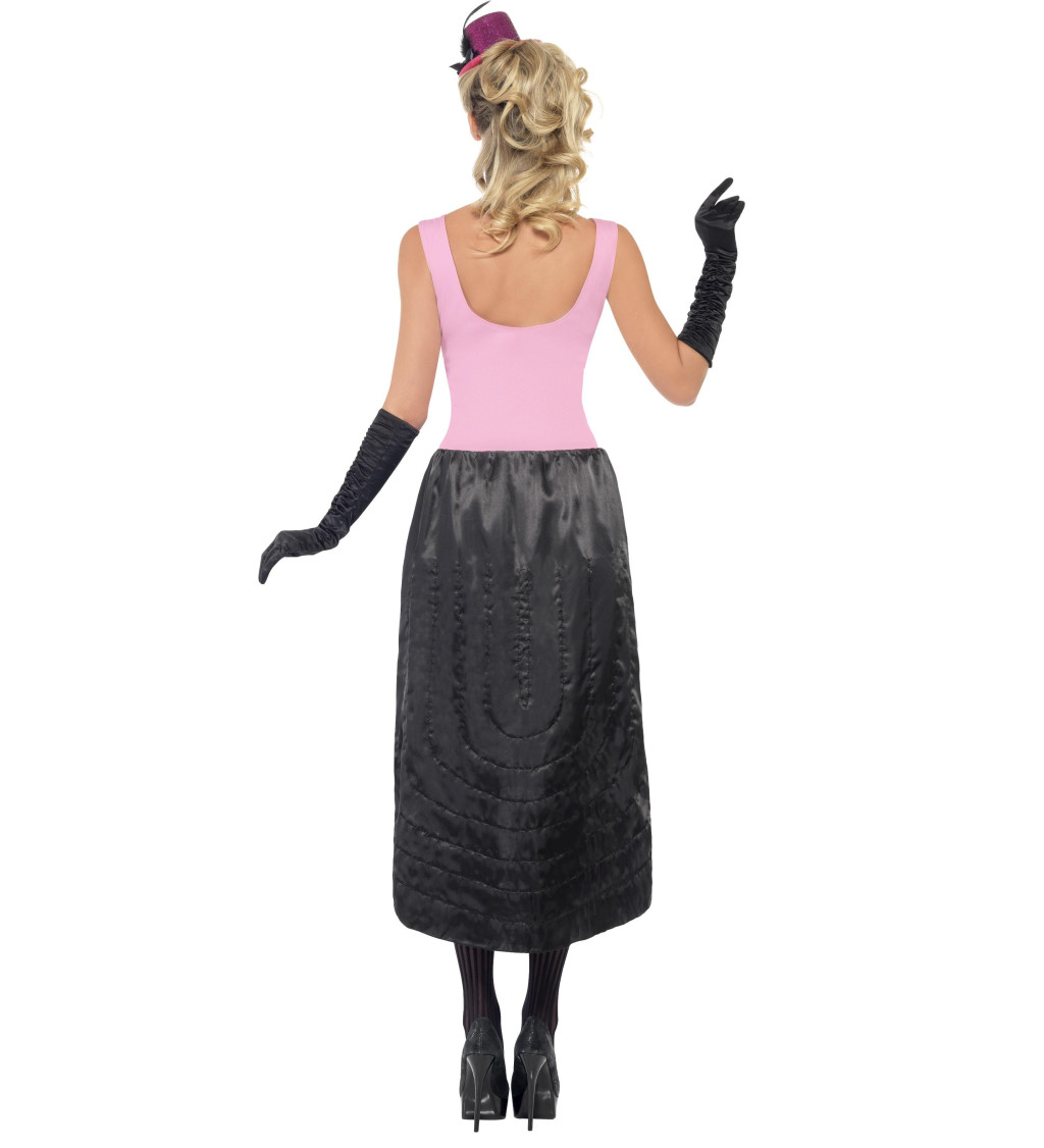 Kostým pro ženy - tanečnice Burlesque růžovo-černá
