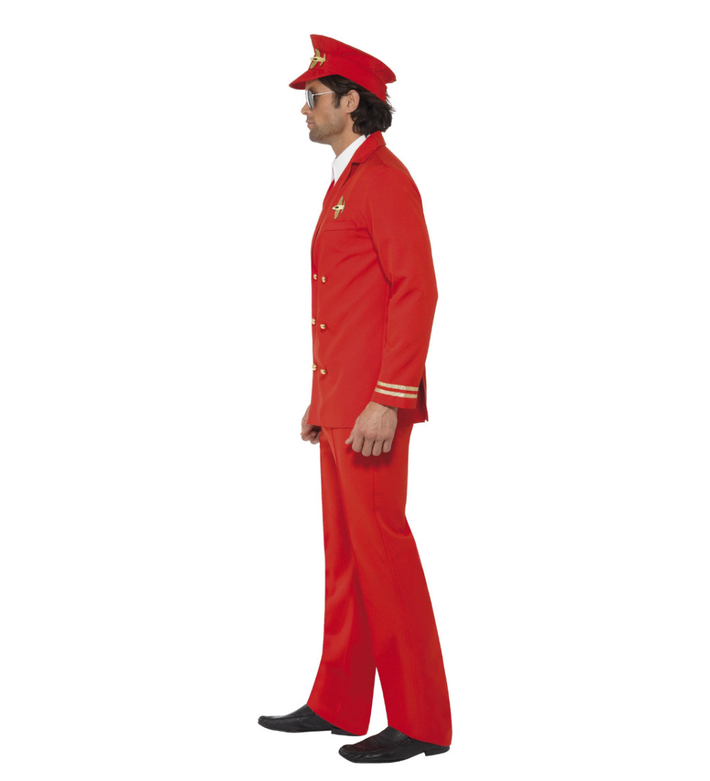 Kostým pro muže - Pilot červený