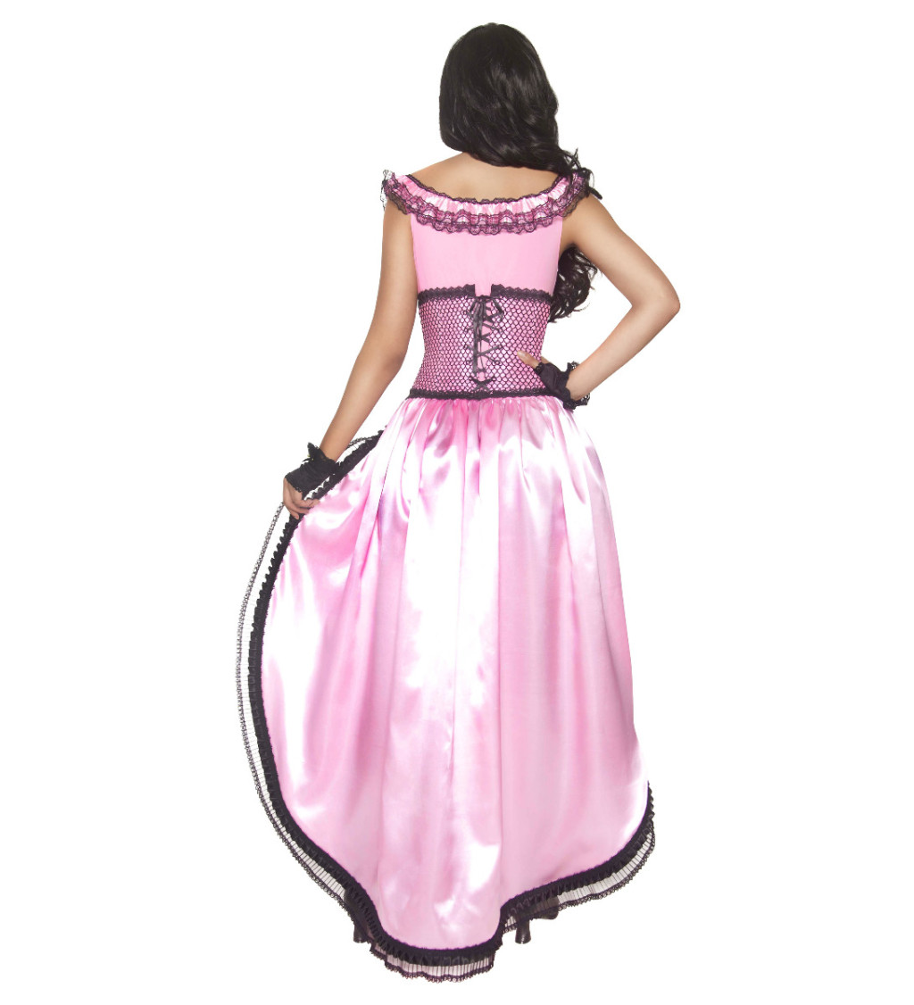 Kostým pro ženy - Westernová tanečnice růžová