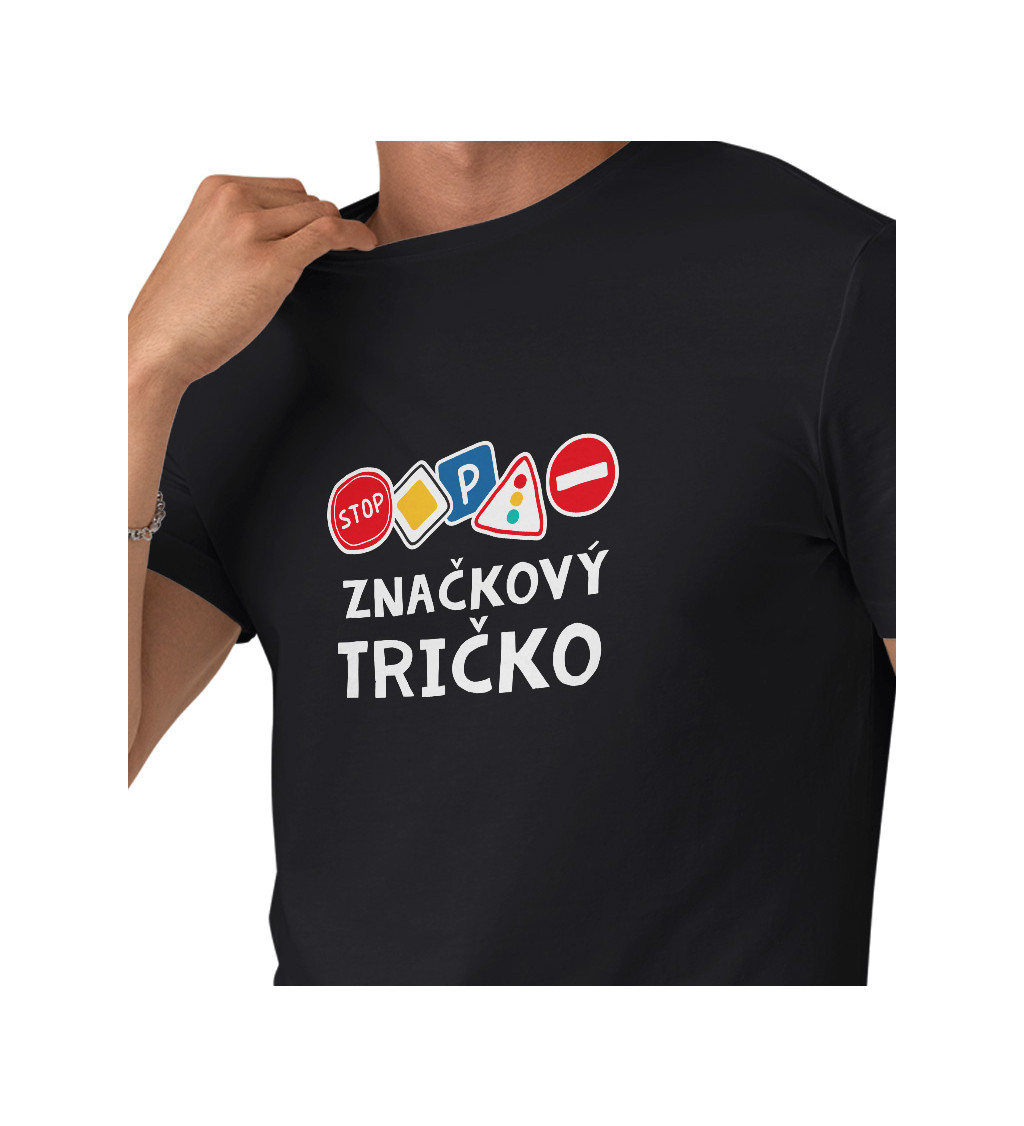 Pánské triko černé - Značkový tričko