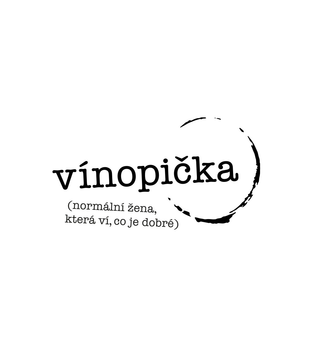 Dámské triko bílé - Vínopička