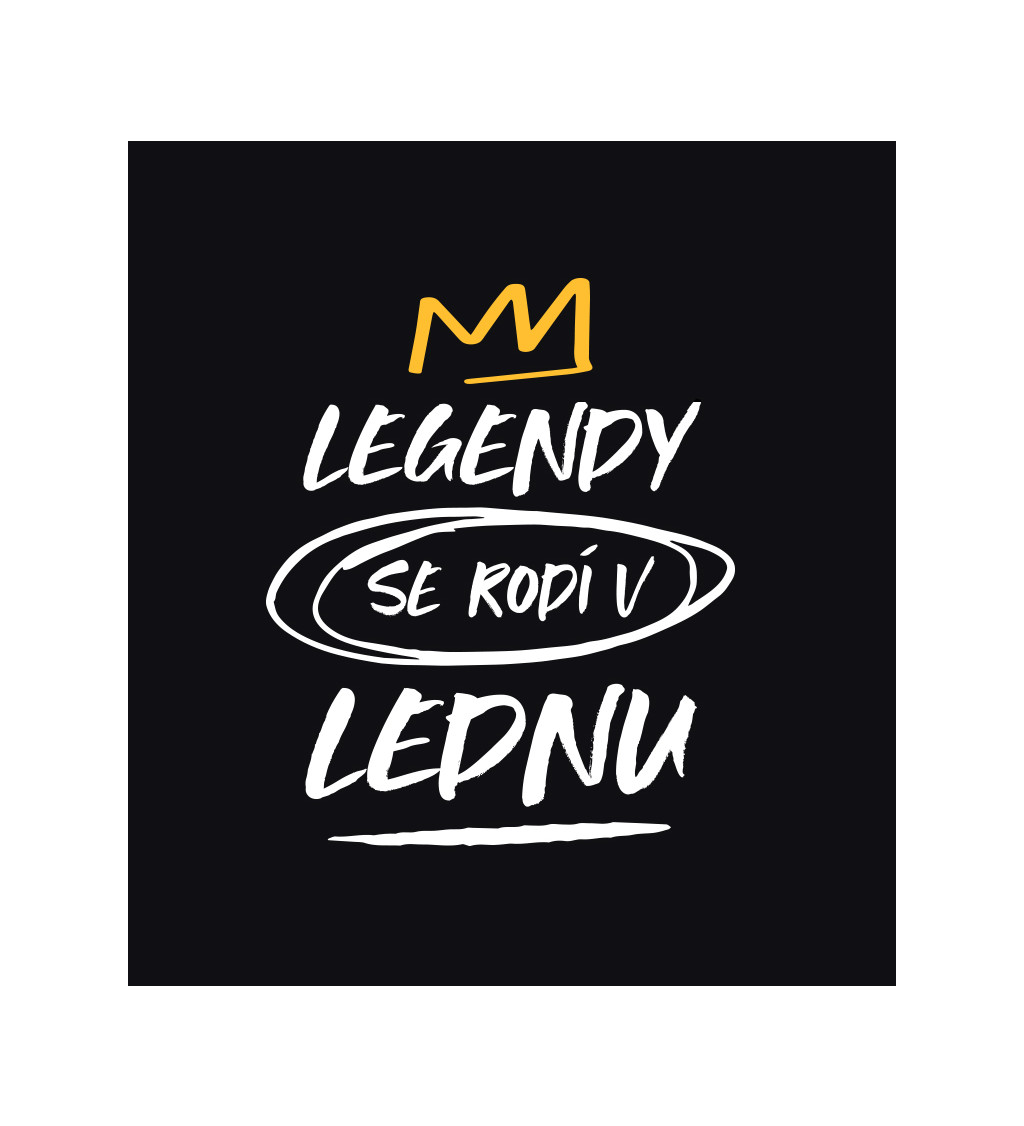 Pánské triko černé - Legendy se rodí v lednu