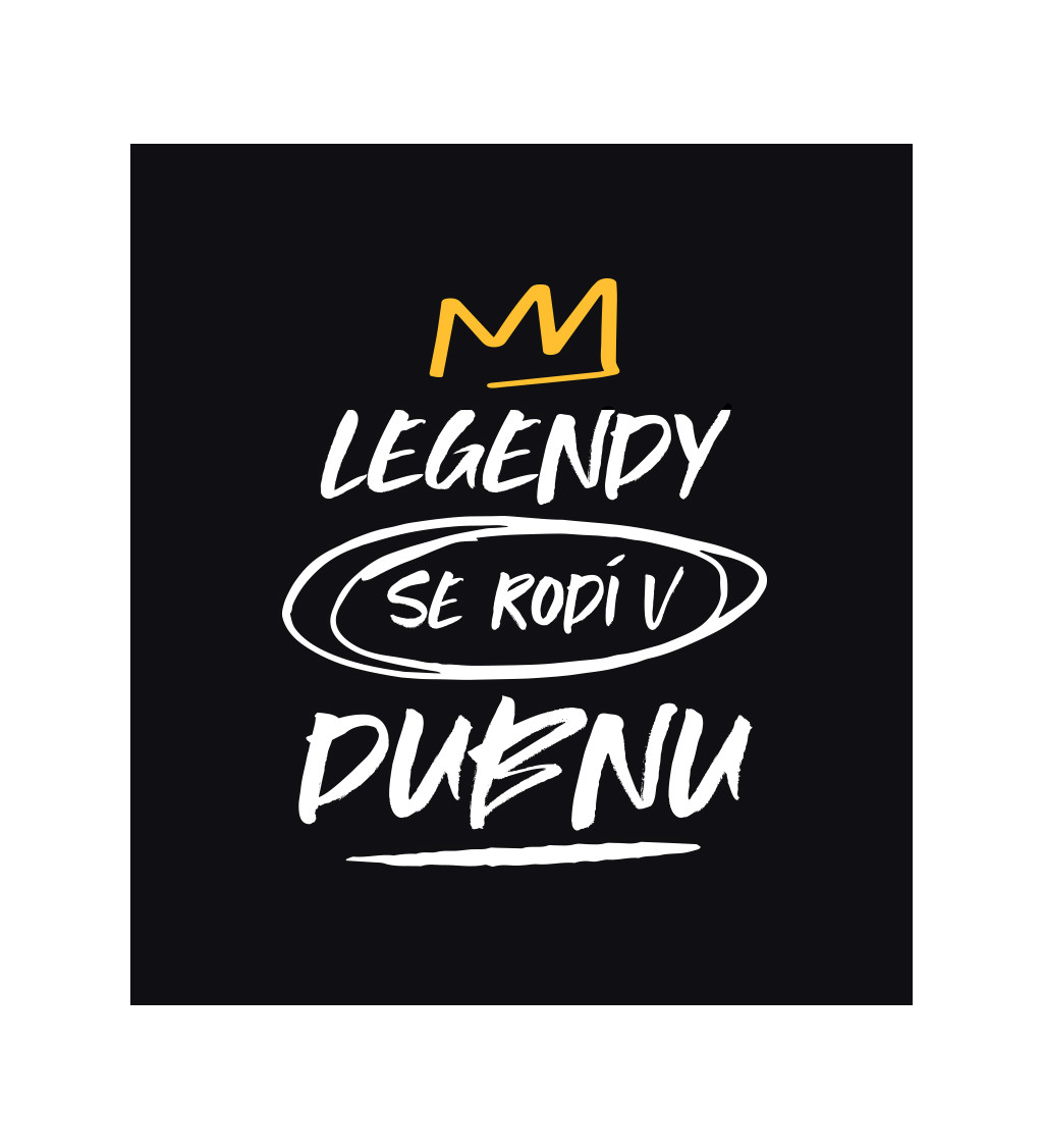 Dámské triko černé - Legendy se rodí v dubnu