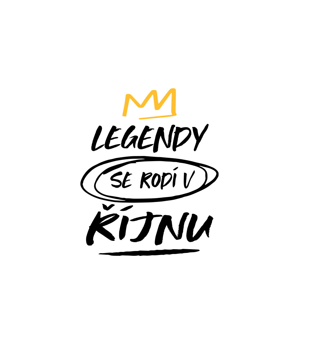 Pánské triko bílé - Legendy se rodí v říjnu