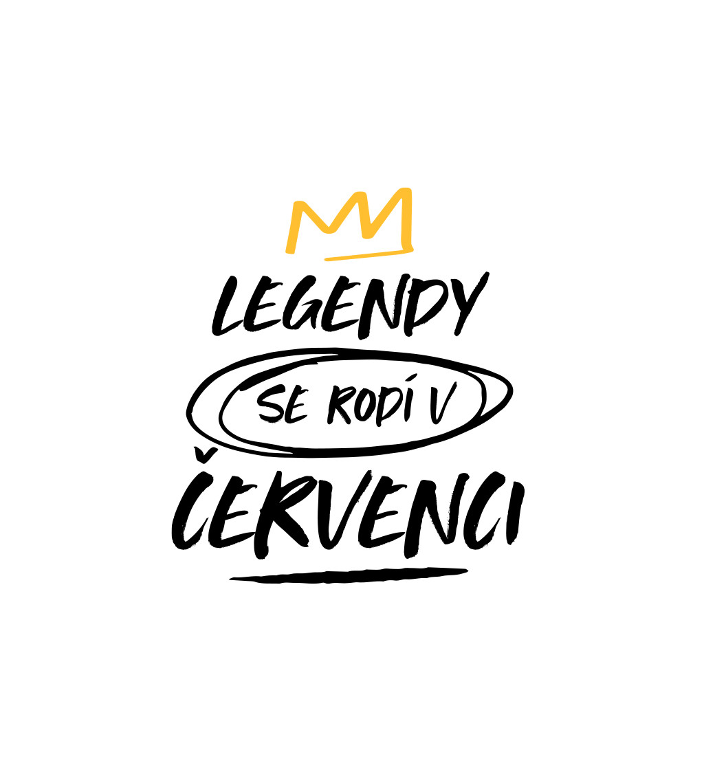 Dámské triko bílé - Legendy se rodí v červenci