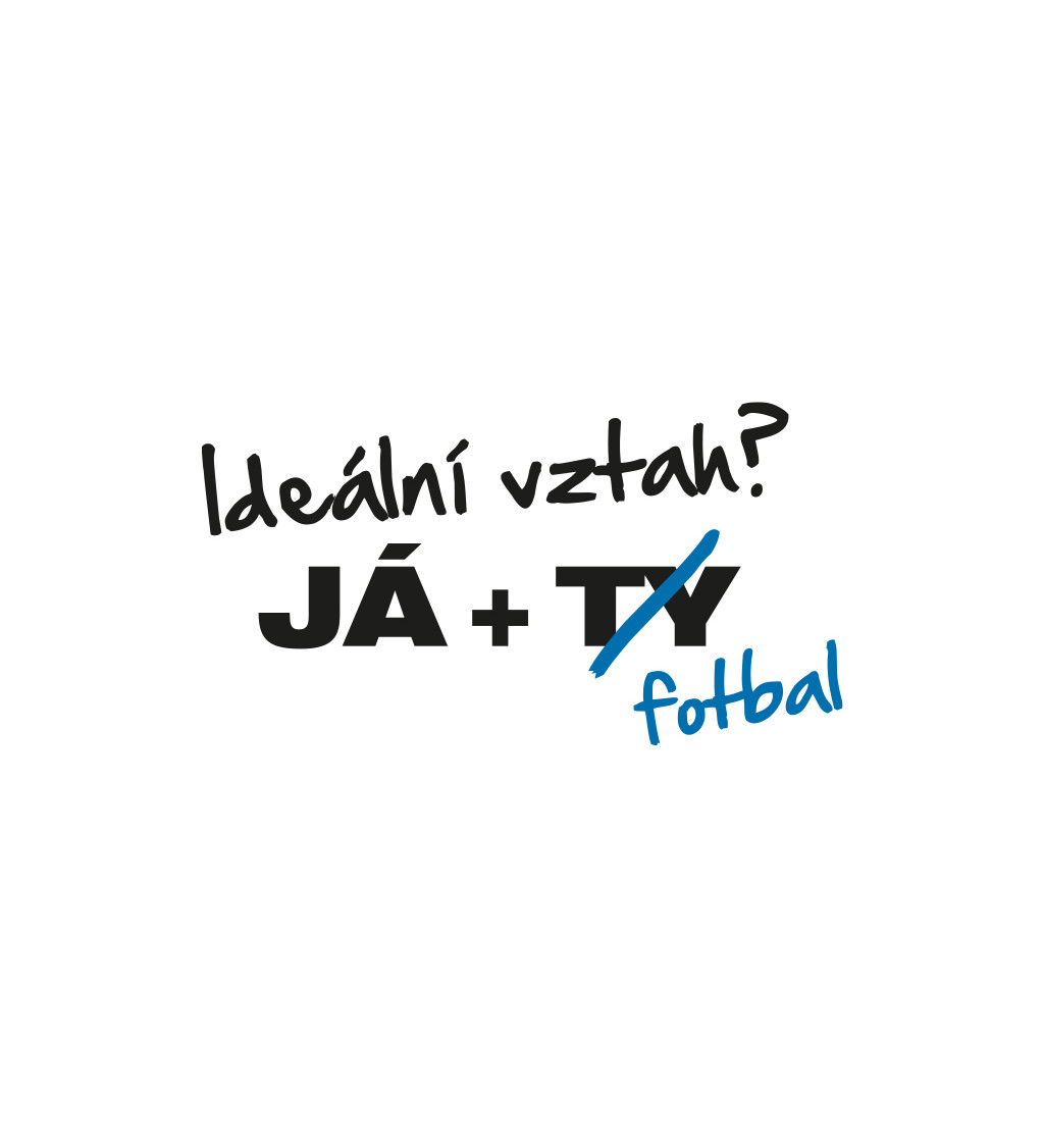 Pánské triko bílé - Já + fotbal