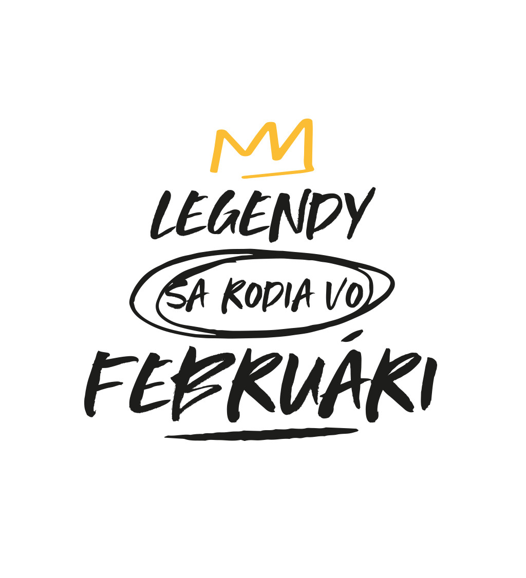 Pánské tričko bílé - Legendy vo februári