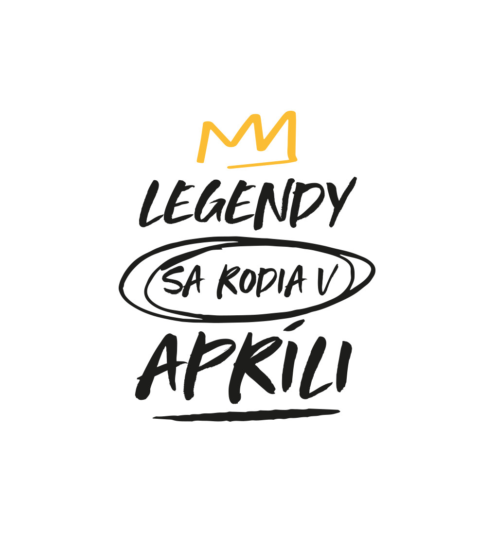 Pánské tričko bílé - Legendy v apríli