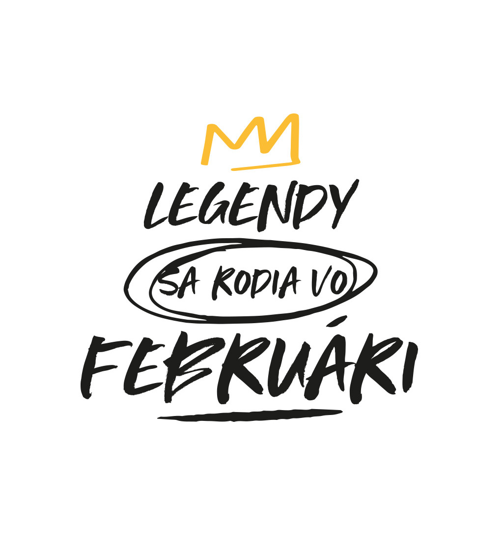 Dámské tričko bílé - Legendy v februári