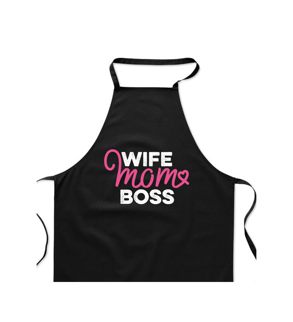 Zástěra černá - Wife mom boss