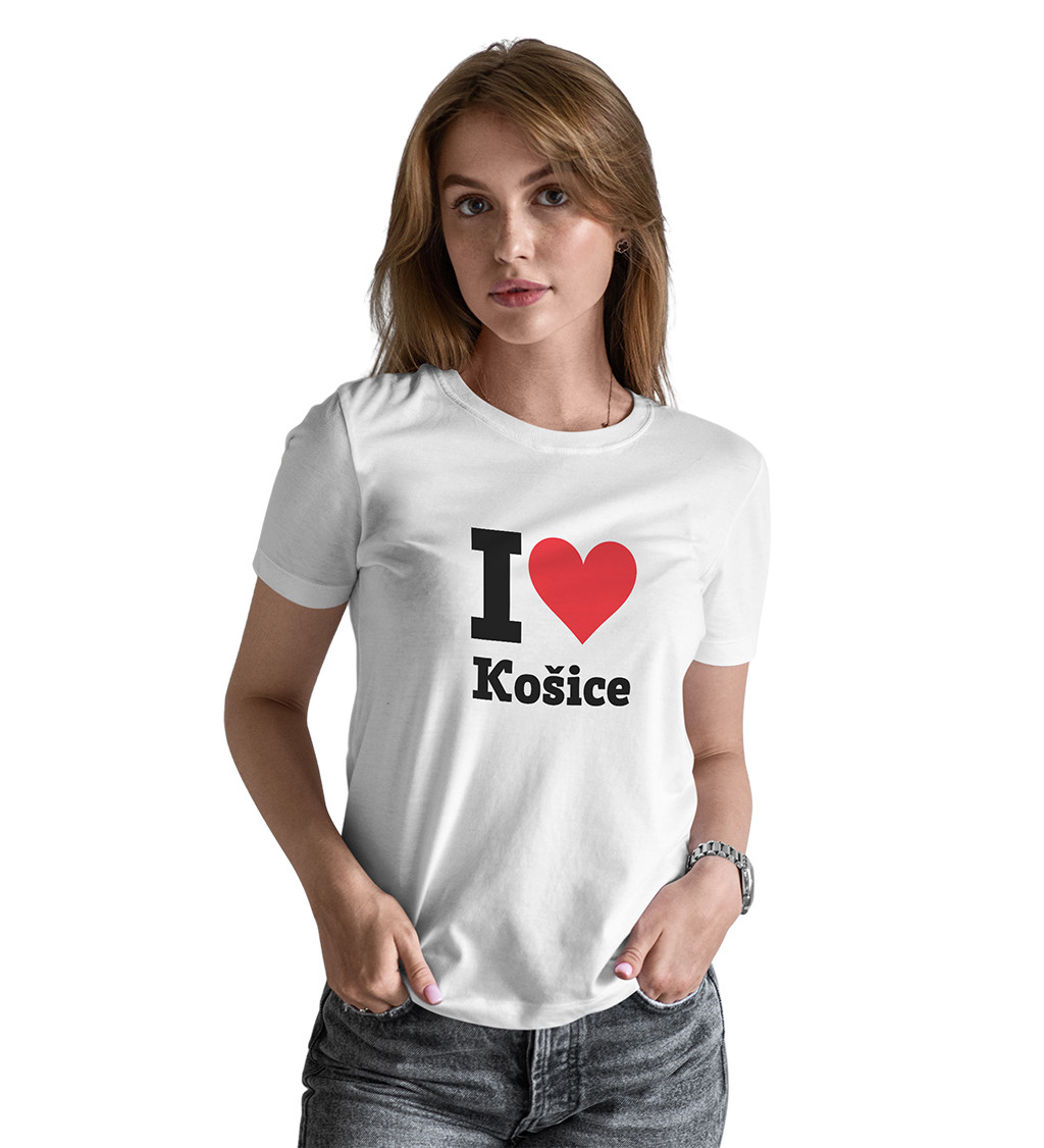 Dámské triko - I love Košice