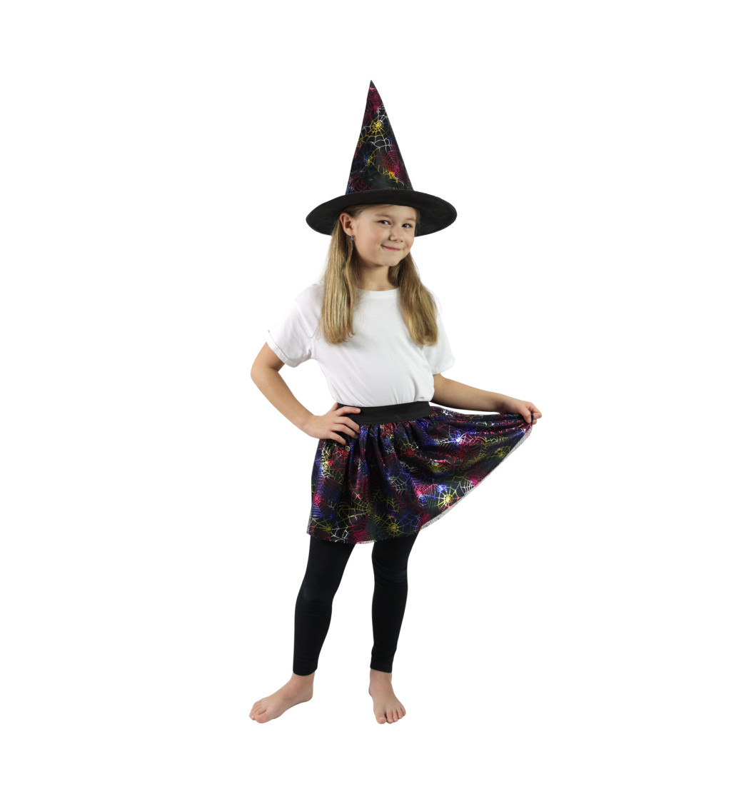 Dětská čarodějnická sukně - pavučinky