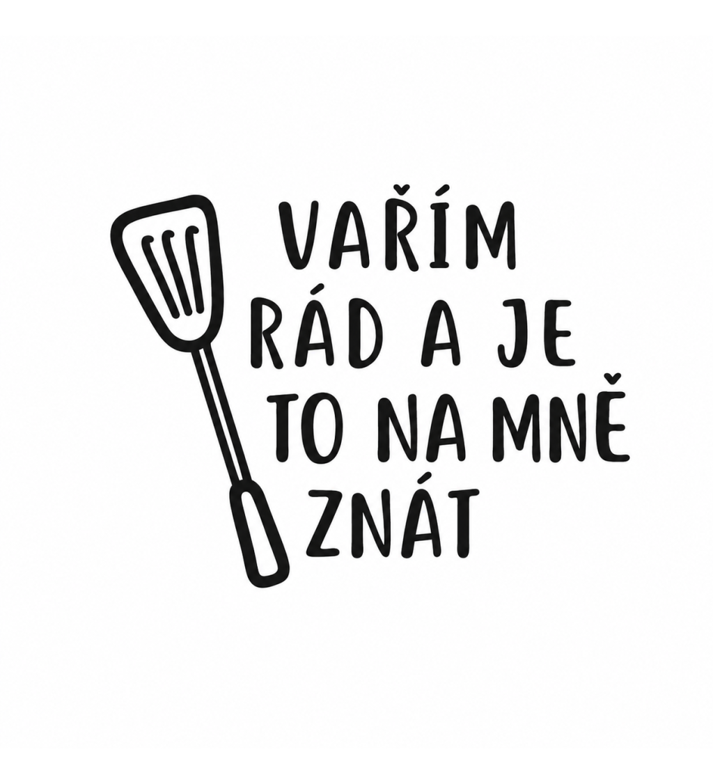 Zástěra bílá Vařím rád a je to na mě znát