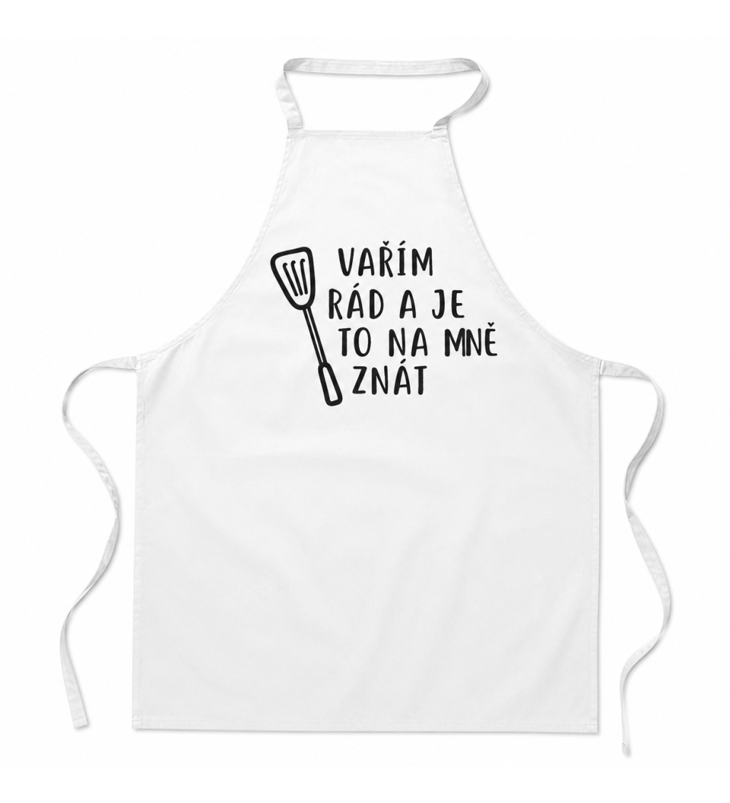 Zástěra bílá Vařím rád a je to na mě znát