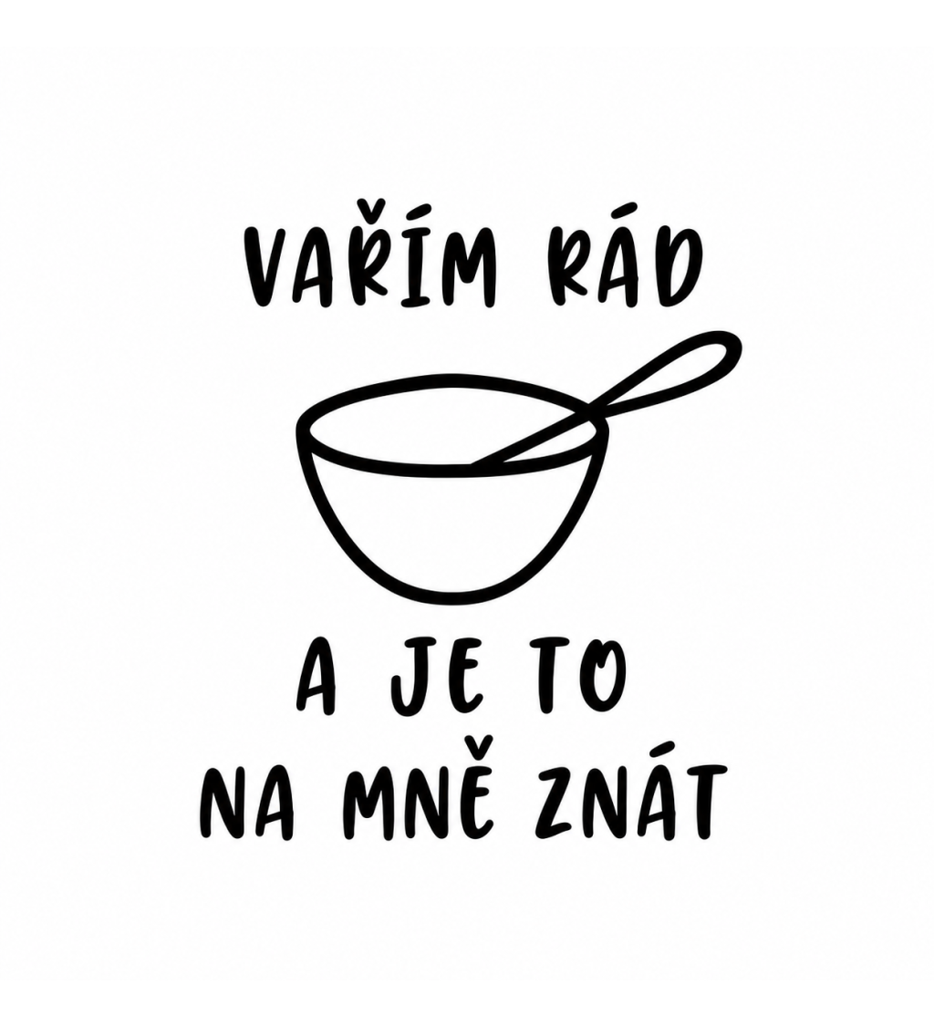 Zástěra šedá - Vařím rád a je to na mě znát