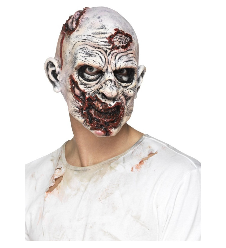 Strašidelná zombie maska otevřená hlava