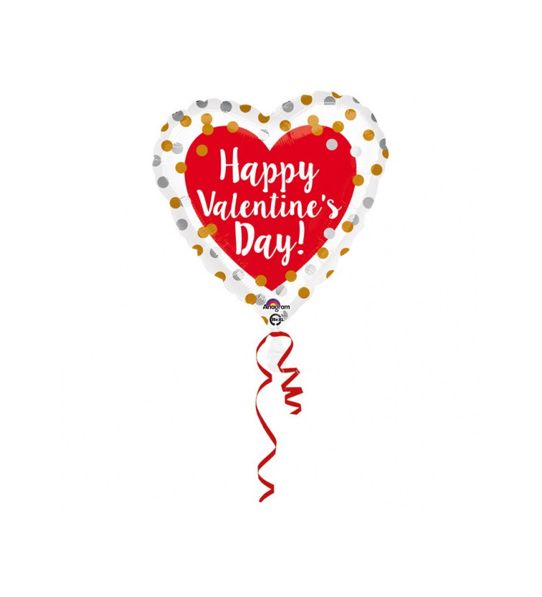 Fóliový balónek Šťastný Valentýn