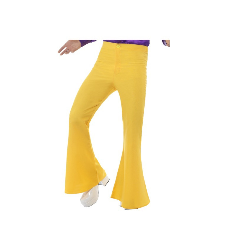 Žluté pánské zvonové kalhoty