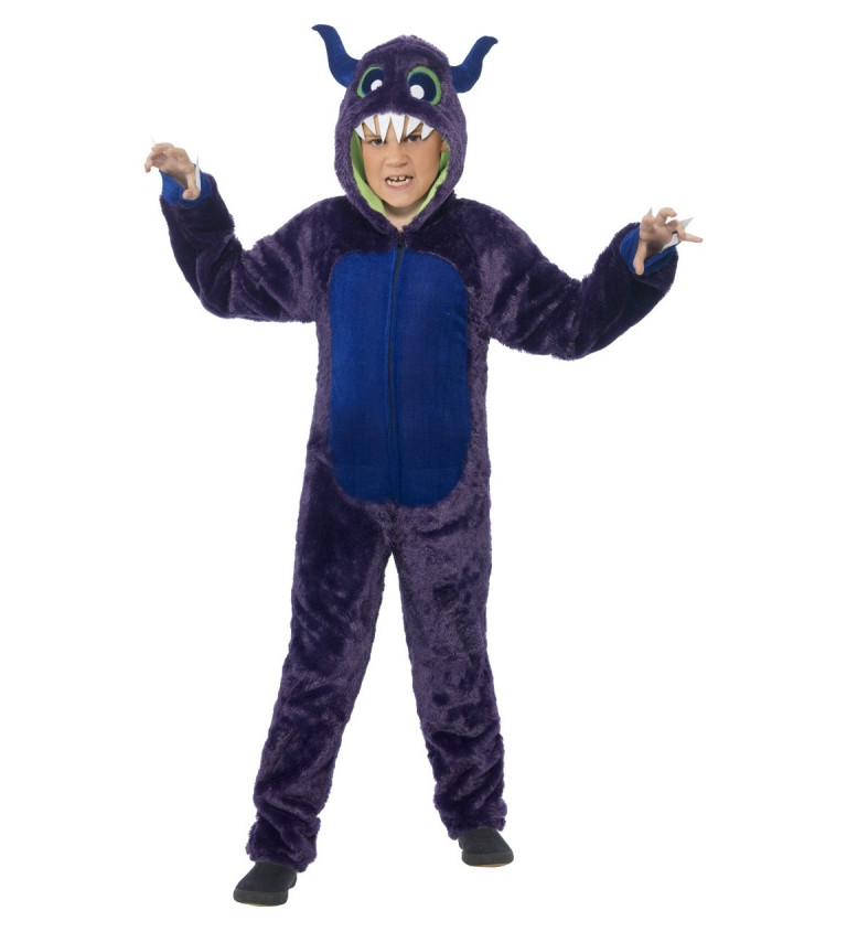 Dětský kostým deluxe - fialová příšerka