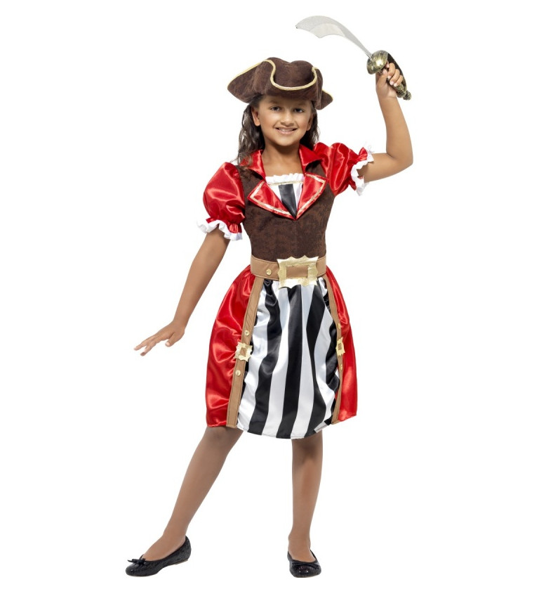 Dětský kostým pro dívky - Pirátka deluxe