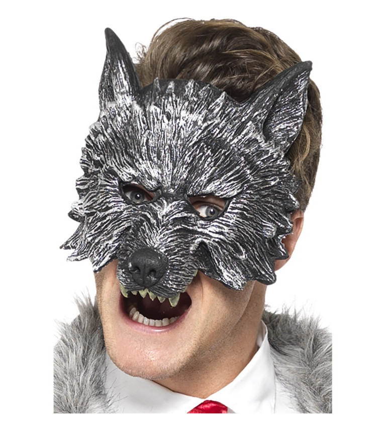 Maska vlkodlak na půlku obličeje