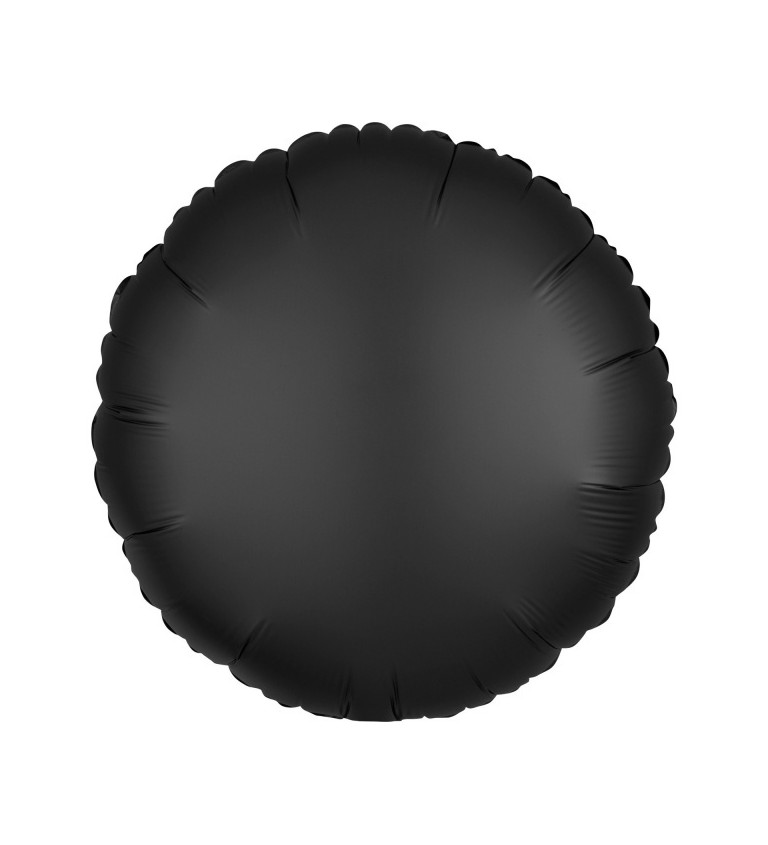 Kulatý sametový fóliový balónek černý