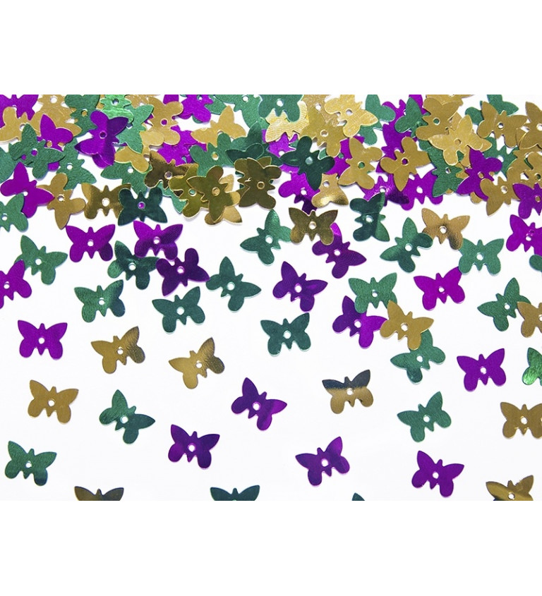 Konfety barevní motýlci