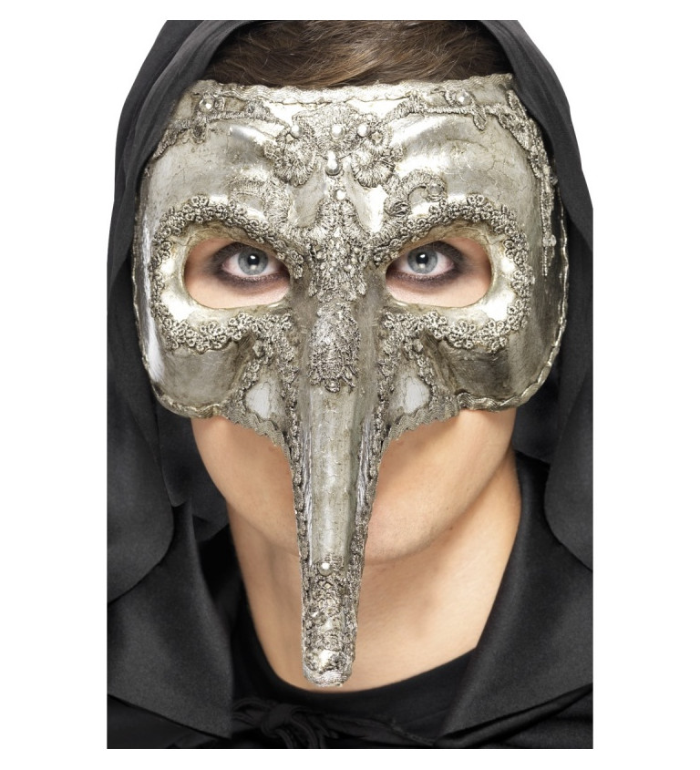 Benátská maska Dlouhý nos deluxe
