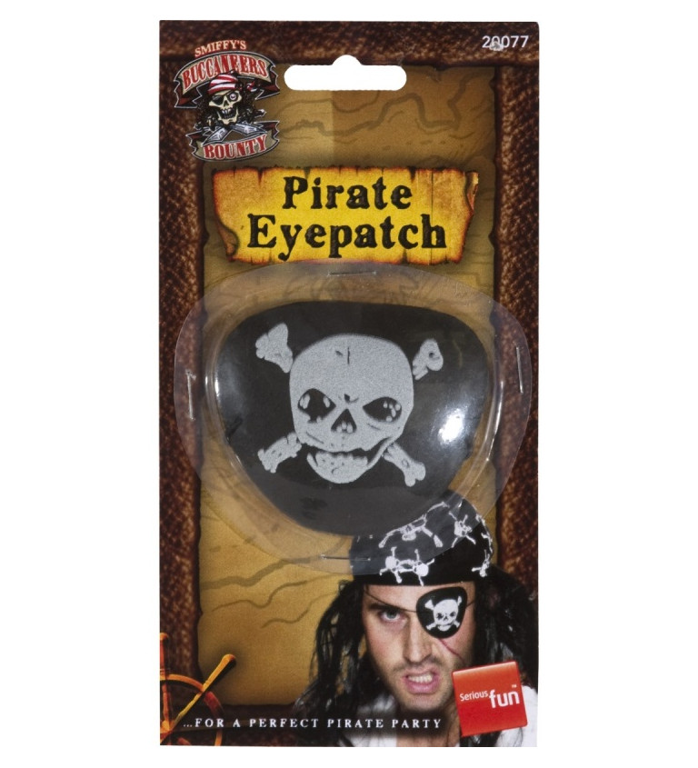 Pirátská klapka - s lebkou a zkříženými hnáty
