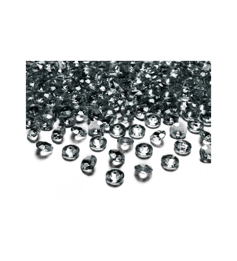 Diamantové konfety - šedá