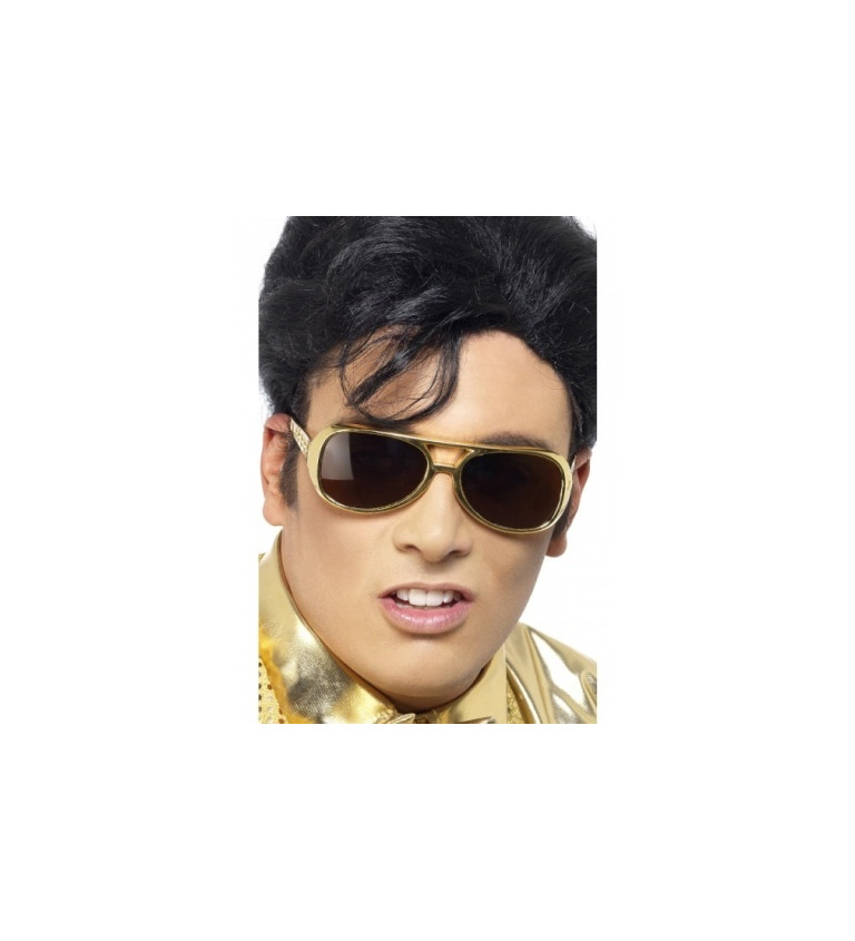 Brýle - Elvis, barva zlatá
